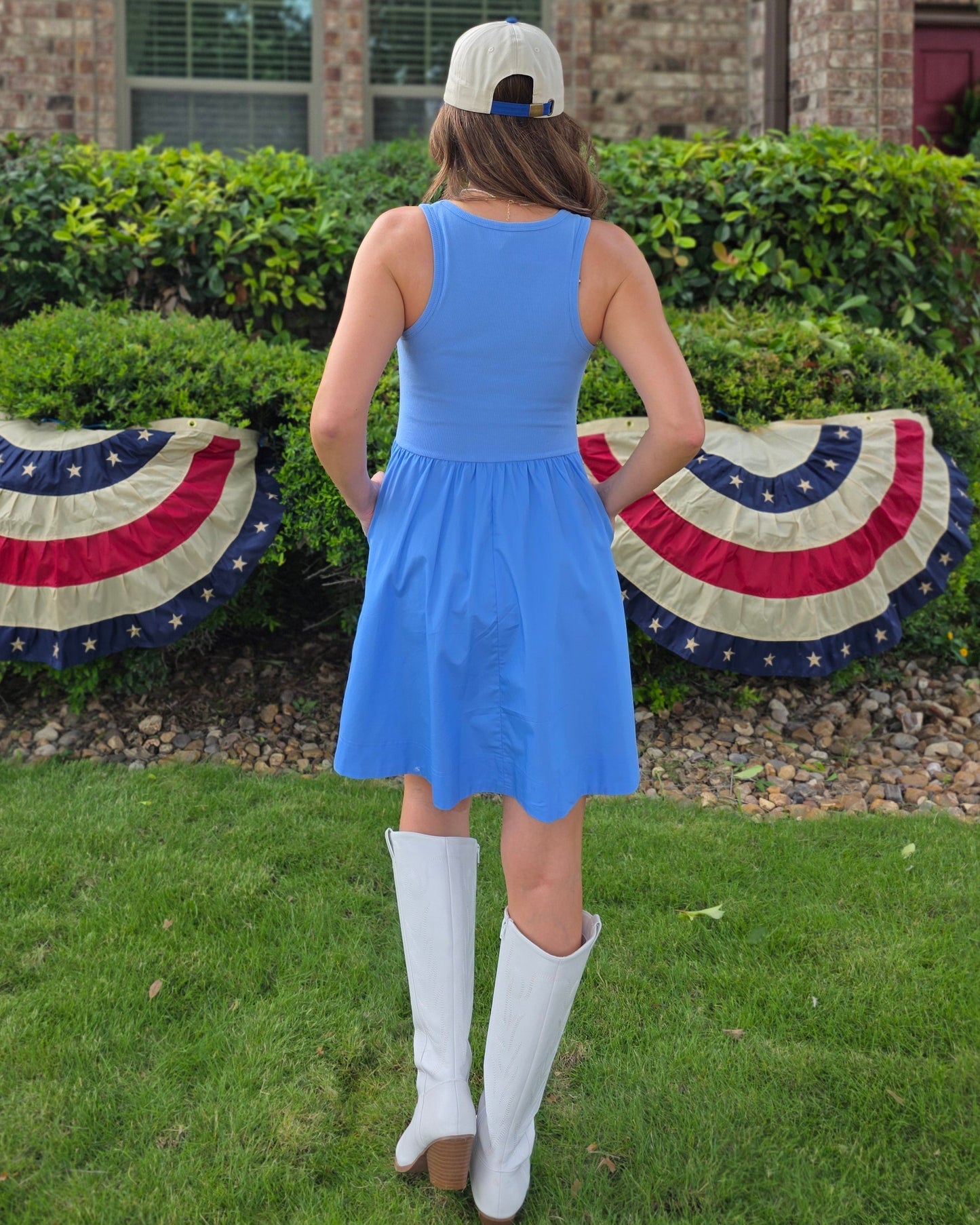 Simple Moments Dress-Blue