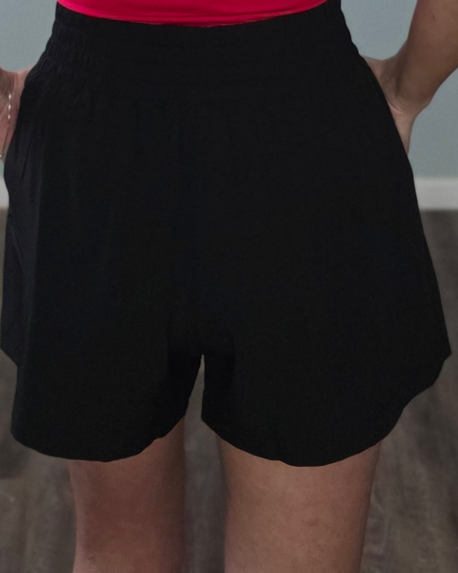 Sunny Days Shorts-Black or Red