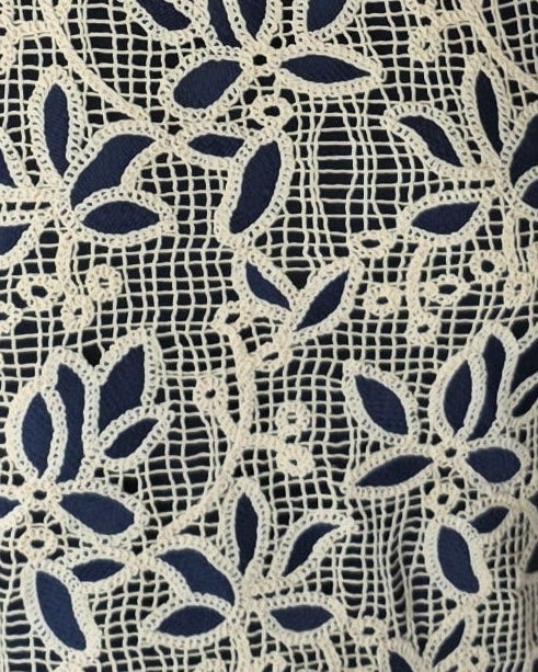 The Coastal Occasion Dress-Navy/ Cream